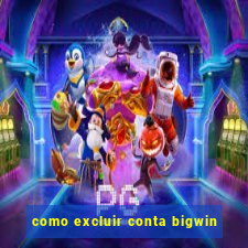 como excluir conta bigwin